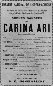 Poster with Carina Ari